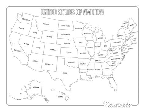 Free Printable Blank US Map | America map, United states map, Usa map