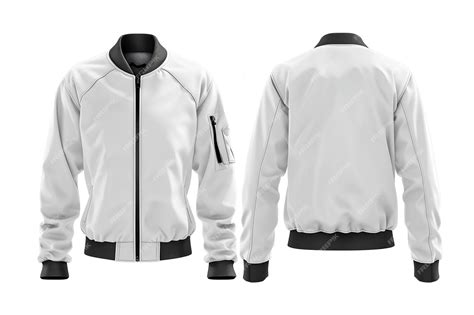 Premium Photo White Bomber Jacket Isolated On White Backgroundx9