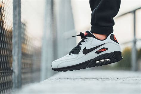 Nike Air Max 90 Essential Grey Black Red Sneaker Bar Detroit