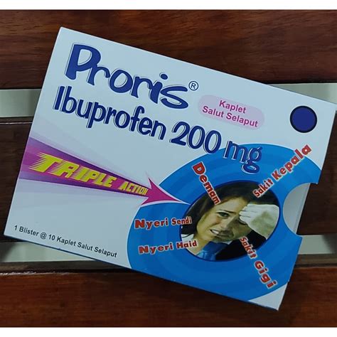 Jual Proris 10 Kaplet Ibuprofen 200 MG Pereda Nyeri Sakit Kepala