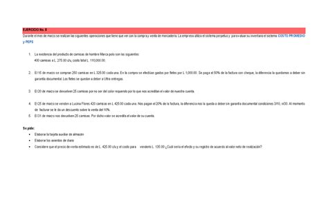 Ejercicio No Tarea Segundo Parcial Ejercicio No Durante El Mes