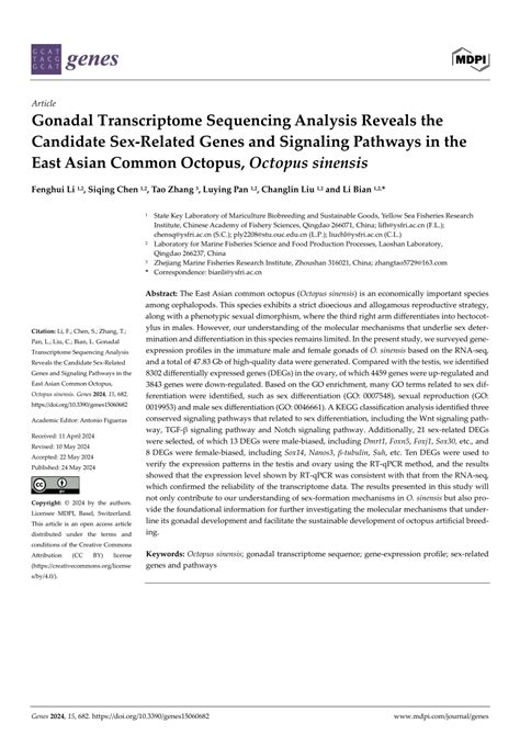 Pdf Gonadal Transcriptome Sequencing Analysis Reveals The Candidate