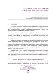 El desarrollo de las competencias matemáticas en la el desarrollo