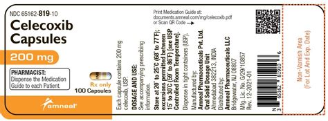 Celecoxib Capsules - FDA prescribing information, side effects and uses