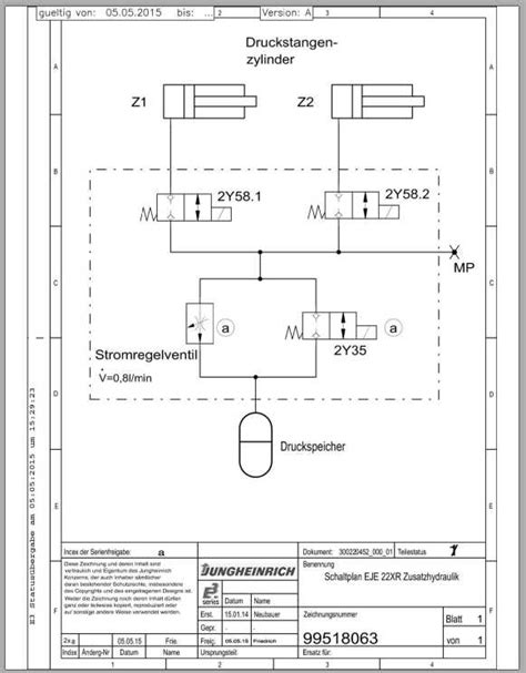 Jungheinrich Forklift EJE 220 225 Electric & Hydraulic Schematic