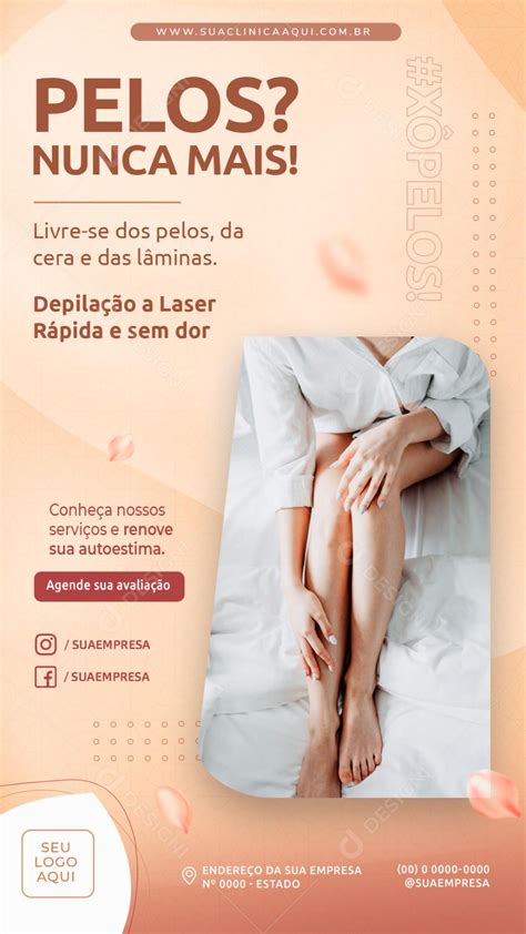 Pelos Nunca Mais Depilação a laser Social Media PSD Editável download