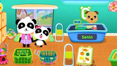 MIU MIU MEMBANTU MAMA BELANJA DI SUPERMARKET SUPERMARKET BAYI PANDA