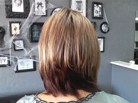 Medium Length Layered Bob Back View