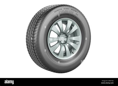 Car Wheel 3d Rendering Isolated On White Background Stock Photo Alamy