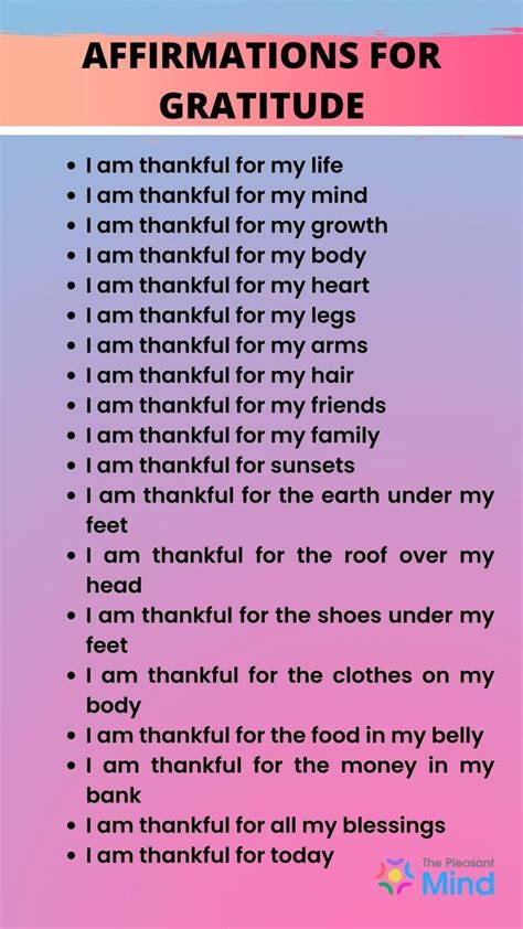 Affirmations For Gratitude Gratitude Affirmations Affirmation Quotes