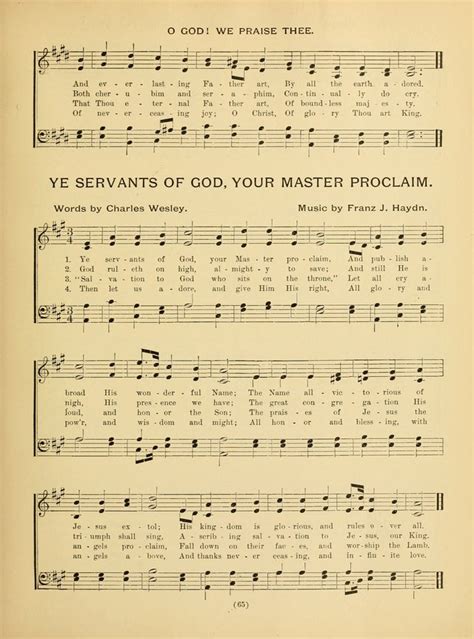 The Most Popular Hymns Ye Servants Of God Your Master Proclaim