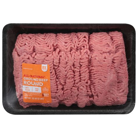 Save On All Natural 85 Lean 15 Fat Ground Beef Round Fresh Order