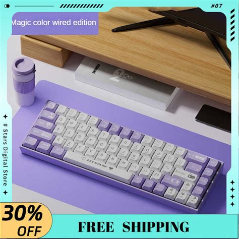 Ak680 Mechanical AZZ Wired RGB Hot Swap Mini Portable Ergonomic 68 Keys Accessories Long Battery
