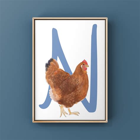 Chicken Art Print Hen Art Print Farm Art Print New Etsy