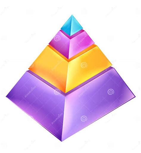 3d Pyramid Chart Stock Illustration Illustration Of Graphic 9622663