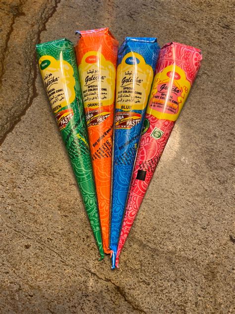 4 X Golecha Special Fast Colour Henna Mehndi Cone Etsy