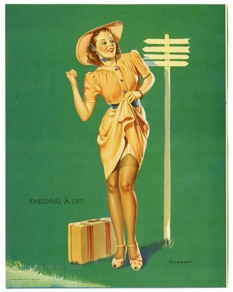 Antiques Atlas Sold Elvgren American Original 1940s Pin Up Good