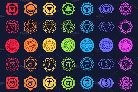 Chakras symbols set – Artofit