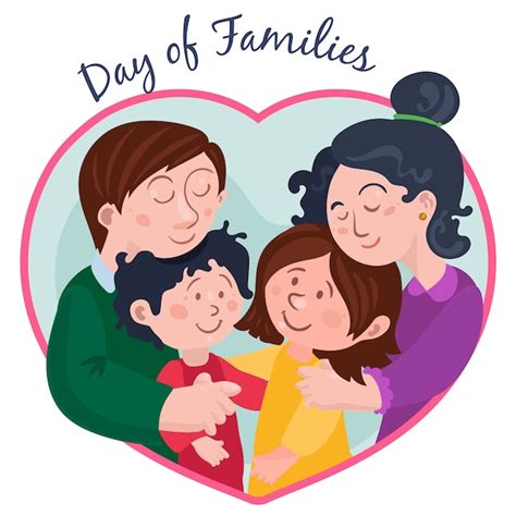 Diseño plano dia internacional de las familias Vector Gratis