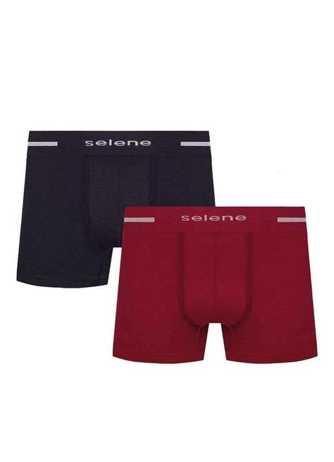 Kit Cuecas Boxer Selene Sem Costura Masculina Preto Esporte Legal