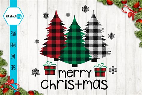 Christmas Trees Buffalo Plaid Svg By All About Svg TheHungryJPEG