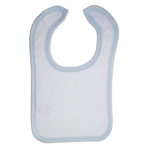 2 Ply Terry Blue Trim Bib