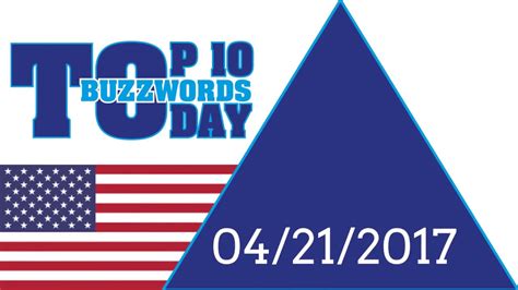 Top 10 Buzzwords Today 21 04 2017 United States Youtube