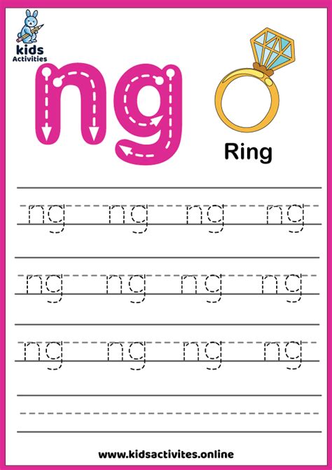 Worksheets With Ng Words For Kindergarten