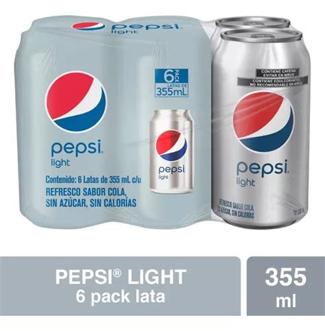 Refresco Pepsi Cola Light 6 Pack 355ml MercadoLibre