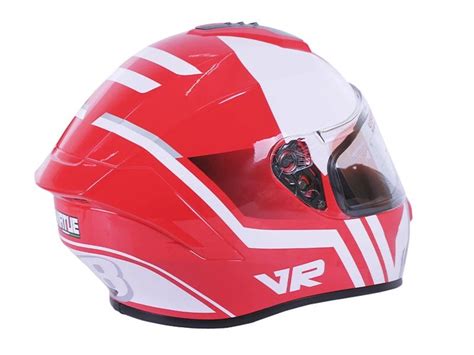 Шлем мотоциклетный закрытый MD-813 VIRTUE (красно-белый, size M) – фото ...