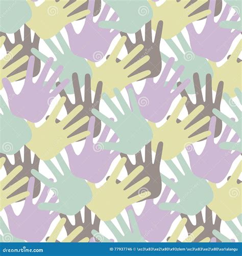 Seamless Hand Pattern And Background Vector Illustration Stock Vector