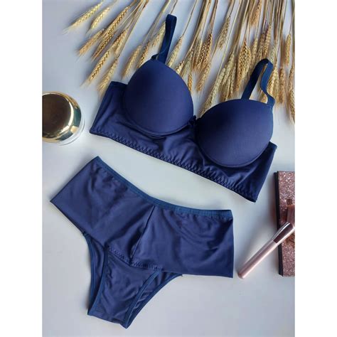 Conjunto Lingerie Plus Size até Microfibra Calcinha Modeladora