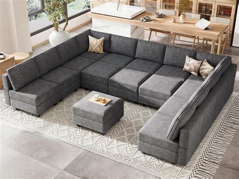 Amazon Belffin Modular Sleeper Sectional Sofa Couch Oversized U