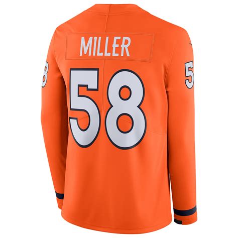 Nike Von Miller Nfl Therma Jersey in Orange for Men - Lyst