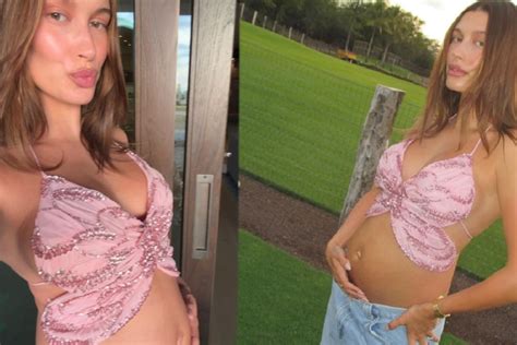 Pregnant Hailey Bieber Flaunts Baby Bump In Tiny Crop Top Cirrkus News