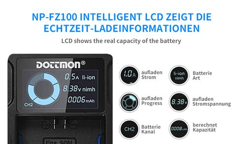 Amazon DOTTMON Dual USB Charger For Sony NP FZ100 Battery