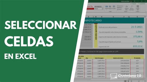 Seleccionar Celdas En Excel Office A Tope