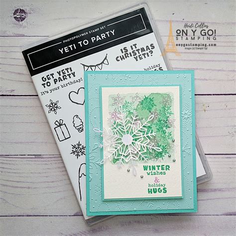 Easy Watercolor Technique With The Yeti To Party Stamp Set From Stampin