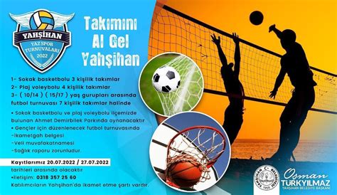 YAHŞİHAN BELEDİYESİNDEN SOKAK BASKETBOLU VE PLAJ VOLEYBOLU TURNUVASI