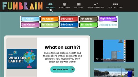 Funbrain Games – K-12 Internet Resource Center