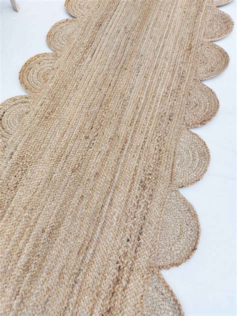 Scalloped Runner Rug Jute Scallop Rug Jute Runner Rug Natural Jute