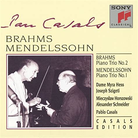 Brahms Mendelssohn Piano Trios By Pablo Casals On Amazon Music