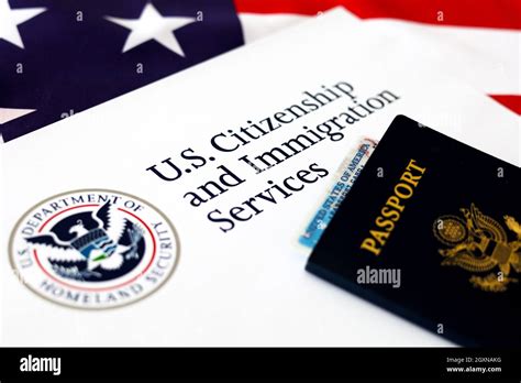 Logo U S Citizenship And Immigration Services Passport Stock Photo Alamy