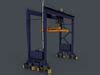 D Model Collection Pbr Rubber Tyred Gantry Crane Rtg V Multi Color