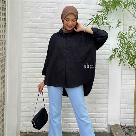 Jual Kemeja Linen Kemeja Oversize Linen Wanita Oversized Shirt