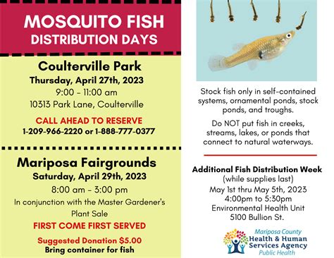 Mosquito Fish Distribution | Mariposa County, CA - Official Website