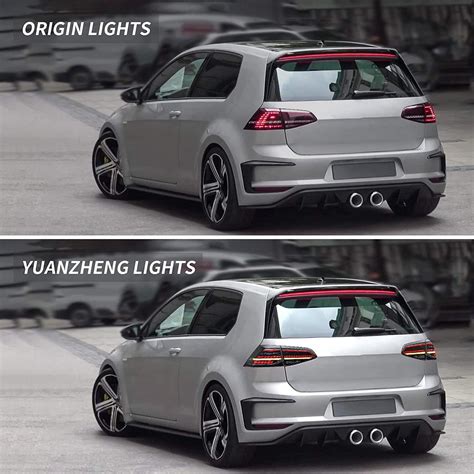 Vland For 2015 2017 Volkswagen Vw Golf 7 Mk7 Gti Smoked Led Tail Lights 1pair Ebay