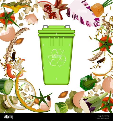 Composter With Vegetable Waste And Kitchen Waste Stock Vector Images