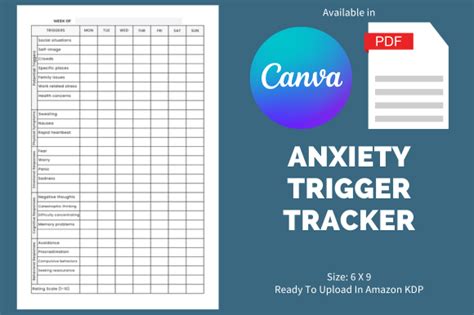 Anxiety Trigger Tracker Kdp Template Graphic By Bks Studio Creative