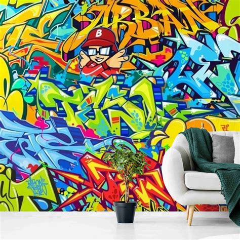 Graffiti Wallpaper Self Adhesive Colorful Graffiti Murals F Inspire